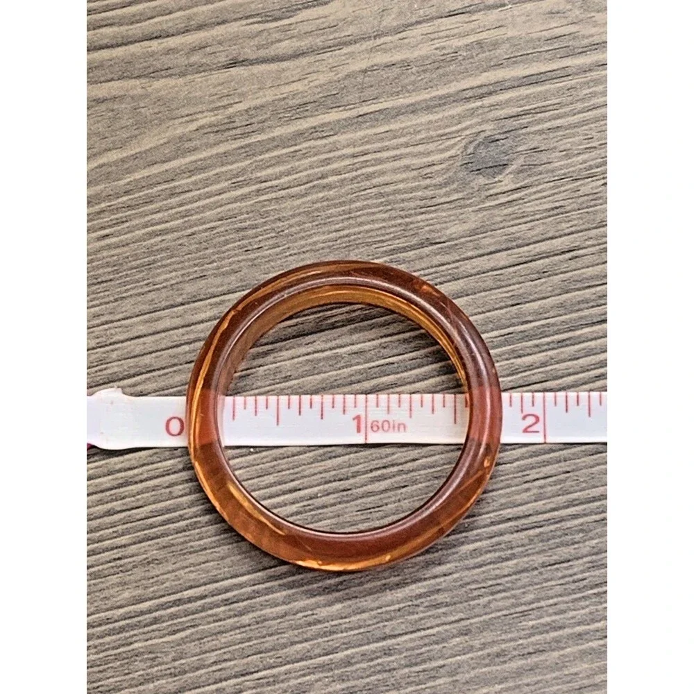 Set of 5 Vintage Translucent Napkin Rings Acrylic Lucite Amber Red Green MCM